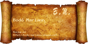 Bodó Mariann névjegykártya